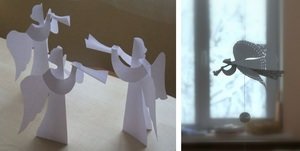 Как вырезать ангела из бумаги