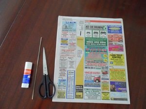 Подготовка к плетению из газет